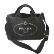 Pre-owned Svart denim Prada Tote