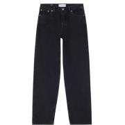 Sort Denim High Rise Straight Jeans