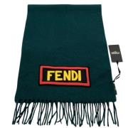 Pre-owned Gronn ull Fendi skjerf