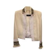 Pre-owned Beige Polyester Balmain Blazer