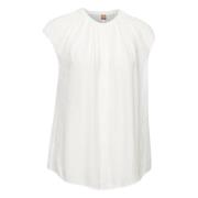 Hvit Boss Womenswear Open White Berika Blouse Bluser