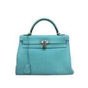 Pre-owned Hermes Kelly i blatt skinn