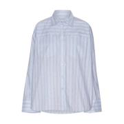 Poplin Oversized Shirt - Grapemist Comb