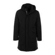 Sort Parka med 3-Lags Bi-Stretch Stoff