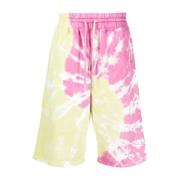 Rød Tie-Dye Bermuda Shorts