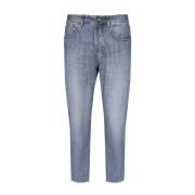 Slim-Fit Lysblå Jeans