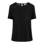 Rhinestone Jersey Bluse