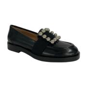 Svarte, flate loafers