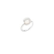 Klassisk Nudo Ring - Hvitt Gull, Diamant