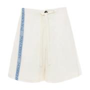 Off White Wide Leg Shorts