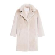 Oversized Ullfrakk med Falsk Shearling