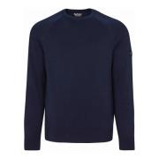 Bomull Crew Neck Sweater i International Navy