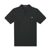 Slim Fit Plain Polo Nattgrønn / Honninggull