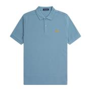 Slim Fit Plain Polo i Ash Blue/Golden Hour