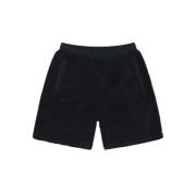 Sherpa Fleece Shorts med Kontrast Overlays