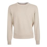 Beige Cashmere Crewneck Sweater