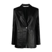 Sort Skinn Track Blazer