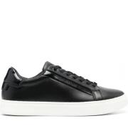 Sorte Skinn Sneakers for Kvinner