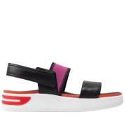 black orange casual open sandals