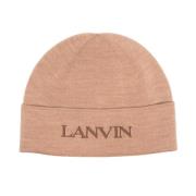 Logo-broderet ull beanie