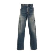 Vasket Denim Straight Leg Bukser