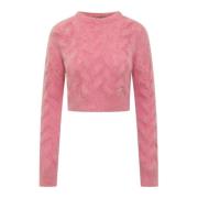 Mohair 3D Crop Sweater