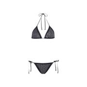 Svart Logo Bikini - Elegant og Moderne