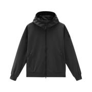 Soft Shell Full Zip Hoodie Svart