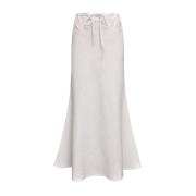 Elegant Linen Maxi Skjørt