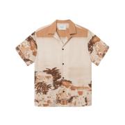 Terracotta Les Deux Coastal Aop Ss Shirt Skjorte