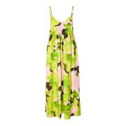 Helinda Aop Ankle Strap Dress B - Lime Green Aop