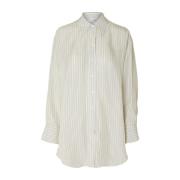 Snow White Selected Femme Slftheora-Iconic Ls Cupro Shirt