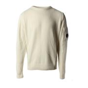 Beige Fleece Strikkegenser