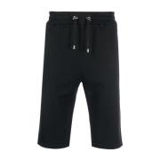 Svart Flock Bermuda Shorts