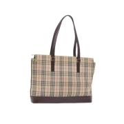 Pre-owned Beige Nylon Burberry Tote