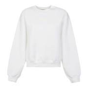 Hvit Puff Paint Logo Terry Sweatshirt