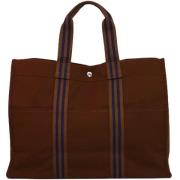 Pre-owned Brunt lerret Hermes Tote