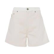 Ecru Denim Short Shorts