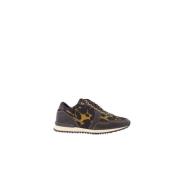 Brune Camouflage Skinn Sneakers