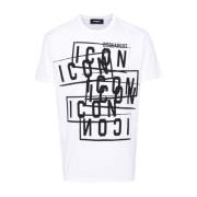 Icon Stamps Logo Print T-skjorte