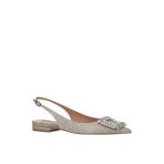 Gull Flate Glitter Slingback Sko