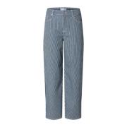 Blå Denim Barrel Fit Jeans