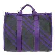 Canvas Check Tote Bag