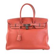 Pre-owned Hermes Birkin i hvitt skinn