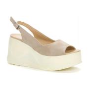 Beige Casual Flate Sandaler Kvinner