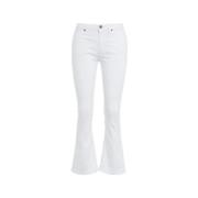 Skinny Flared Ankellange Bukser Bianco