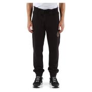 Sporty bomulls sweatpants med logo broderi