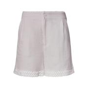 Hvit Agios Blonder Lin Shorts