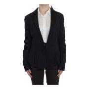 Sort Stretch Blazer Jakke