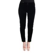 Stilig Svart Slim Fit Cropped Bukser